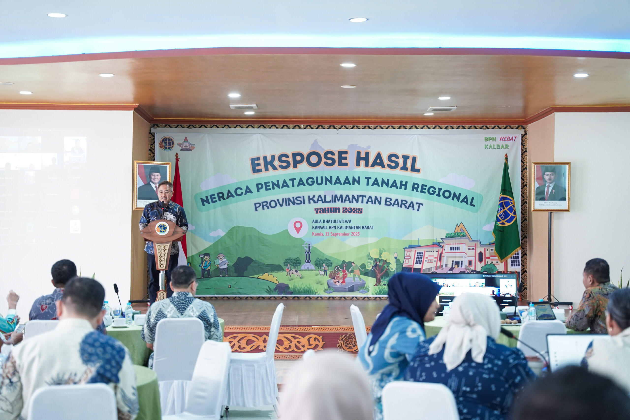 Kantor Wilayah BPN Provinsi Kalimantan Barat menyelenggarakan Ekspose Hasil Penyusunan Data Kegiatan Neraca Penatagunaan Tanah (NPGT) Regional Provinsi Kalimantan Barat