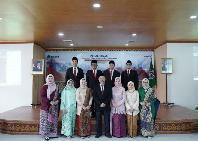 Wakil Menteri ATR/Wakil Kepala BPN, Ossy Dermawan memimpin Pelantikan dan Pengambilan Sumpah/Janji Jabatan terhadap 1.029 Pejabat Fungsional dan Pejabat Pengawas di lingkungan Kementerian ATR/BPN