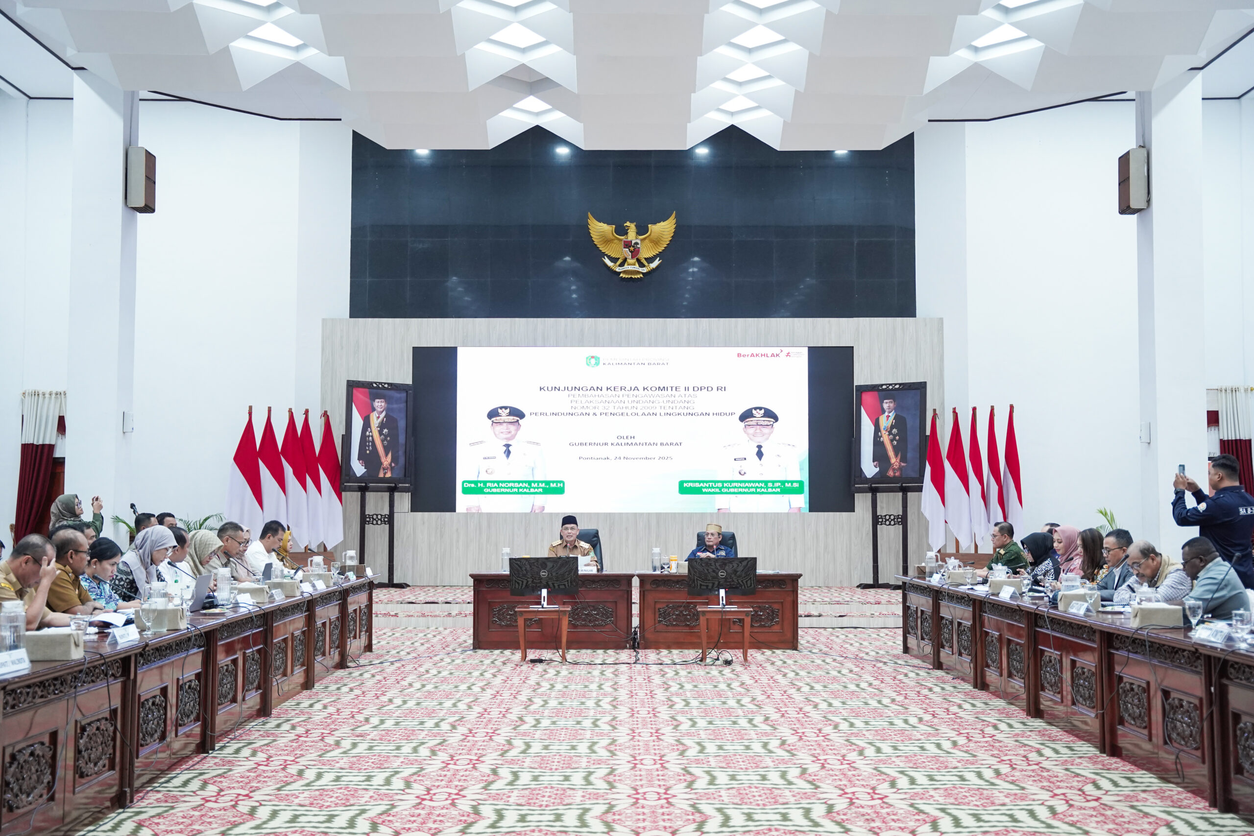 BPN Kalbar Hadiri Pembahasan Implementasi UU Lingkungan Hidup Bersama Komite II DPD RI