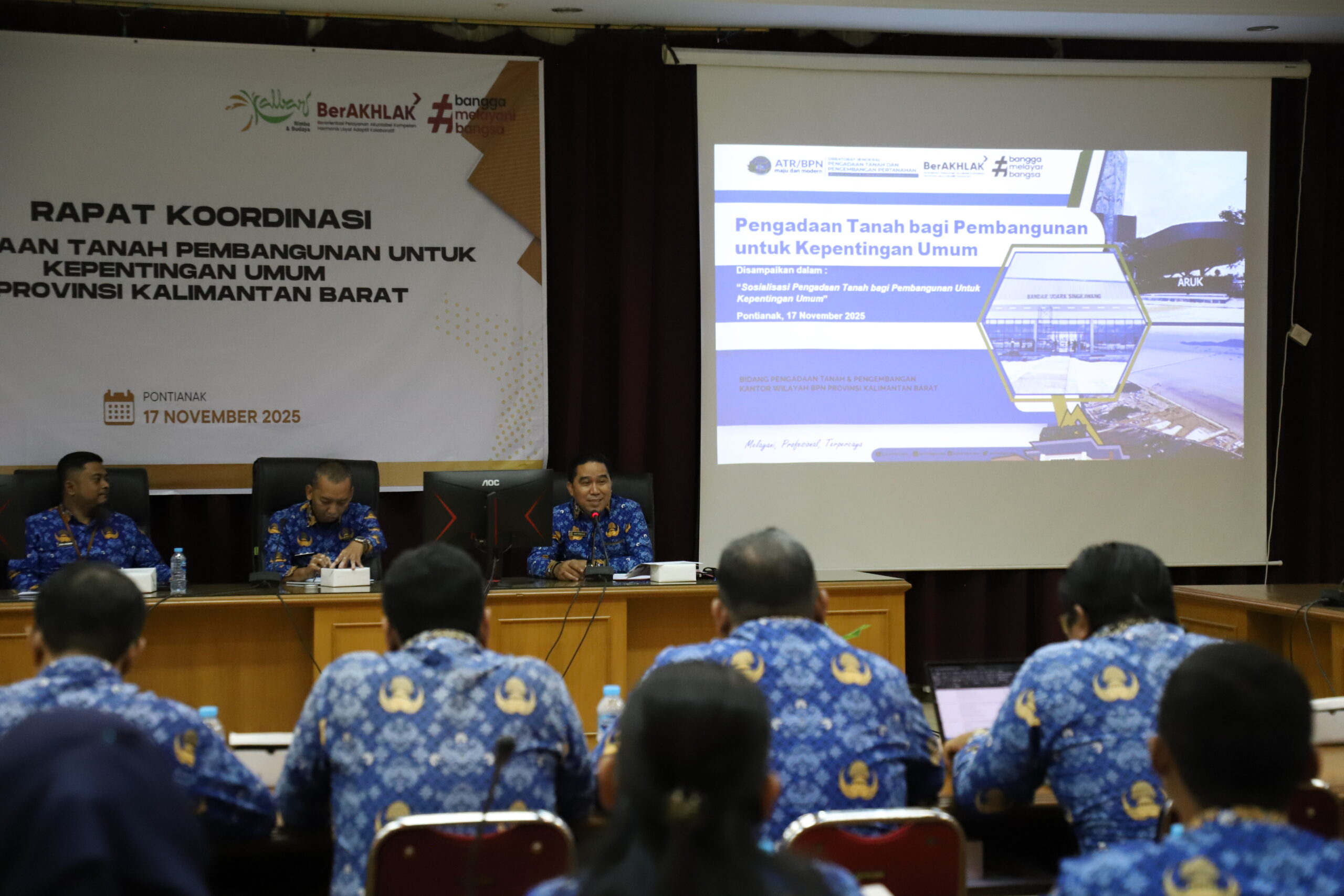 BPN Kalbar Jadi Narasumber dalam Rakor Pengadaan Tanah untuk Kepentingan Umum Pemprov Kalbar