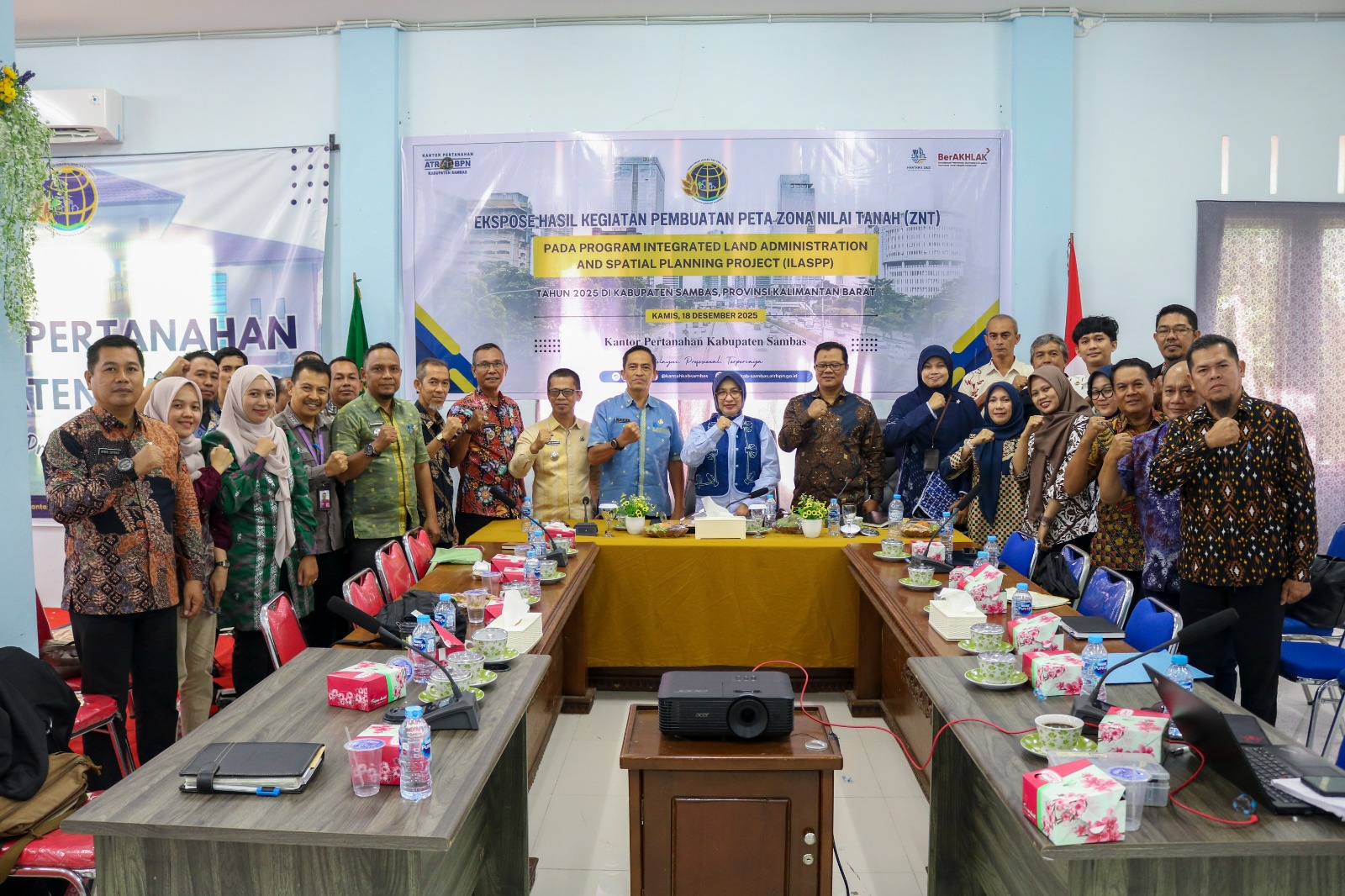Kantor Pertanahan Kabupaten Sambas Gelar Ekspose Peta Zona Nilai Tanah Program ILASPP TA 2025