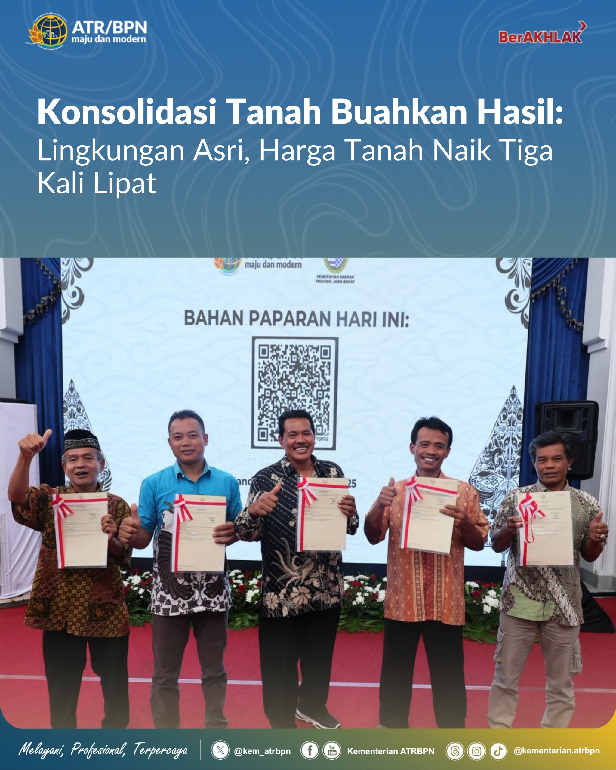 Konsolidasi Tanah Buahkan Hasil: Lingkungan Asri, Harga Tanah Naik Tiga Kali Lipat