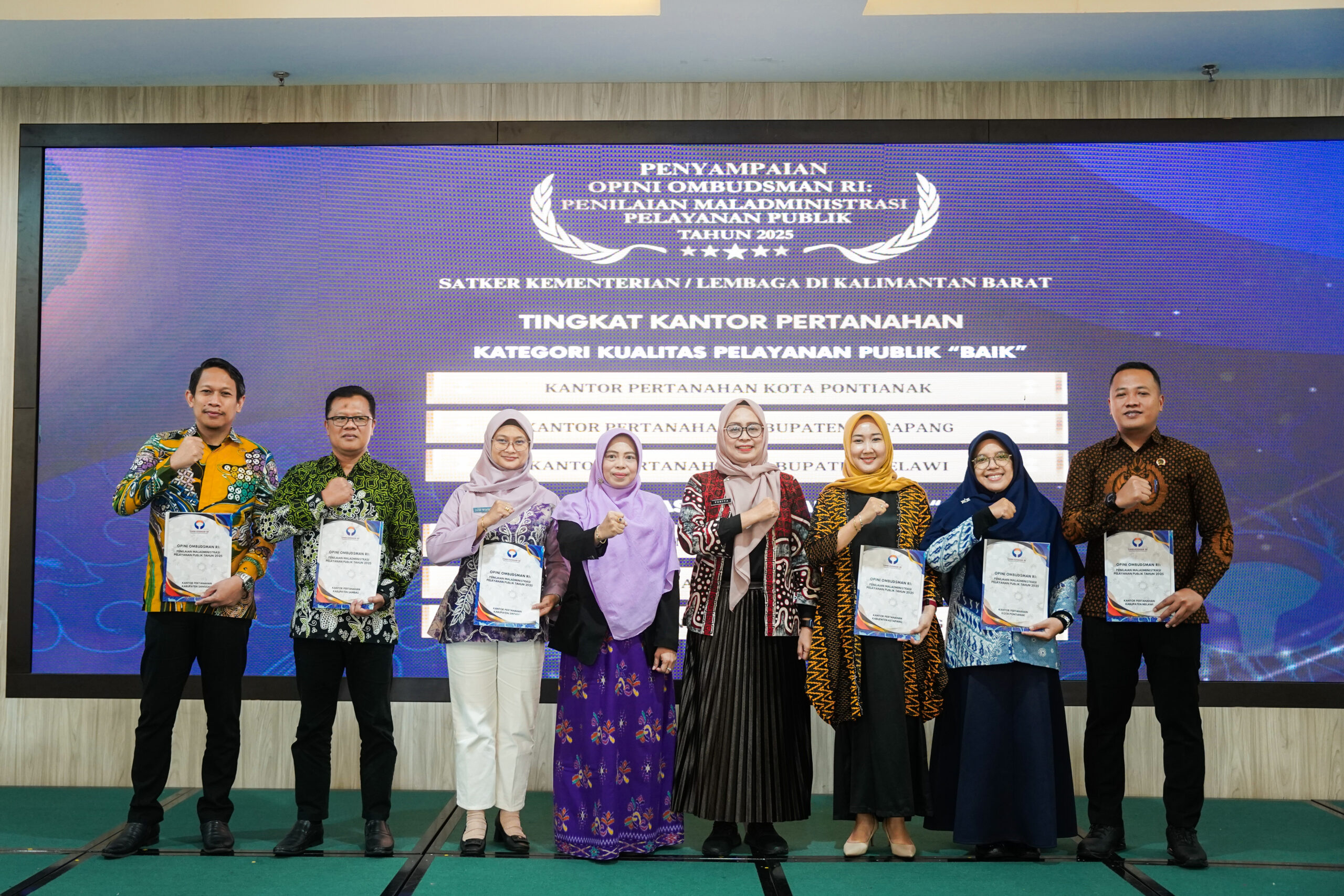 Enam Satker ATR/BPN Kalimantan Barat Terima Hasil Penilaian Maladministrasi Ombudsman RI