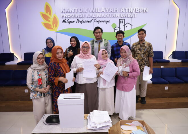 BPN Kalbar Musnahkan Arsip Kedaluwarsa untuk Perkuat Tata Kelola Kearsipan