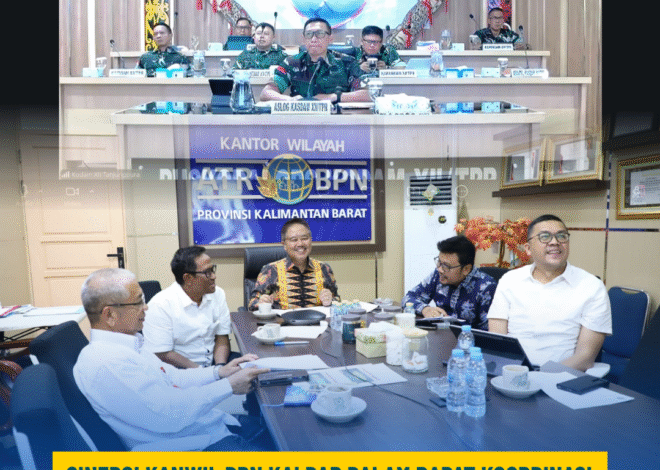 Kanwil BPN Kalbar Bahas Tindak Lanjut Lahan Kodam XII/Tanjungpura