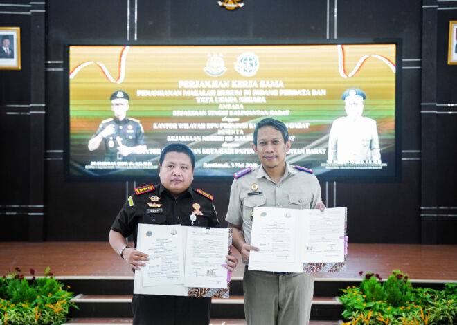Kepala Kantor Pertanahan Kabupaten Sanggau Hadiri Penandatanganan PKS Penanganan Masalah Hukum Bersama Kejaksaan