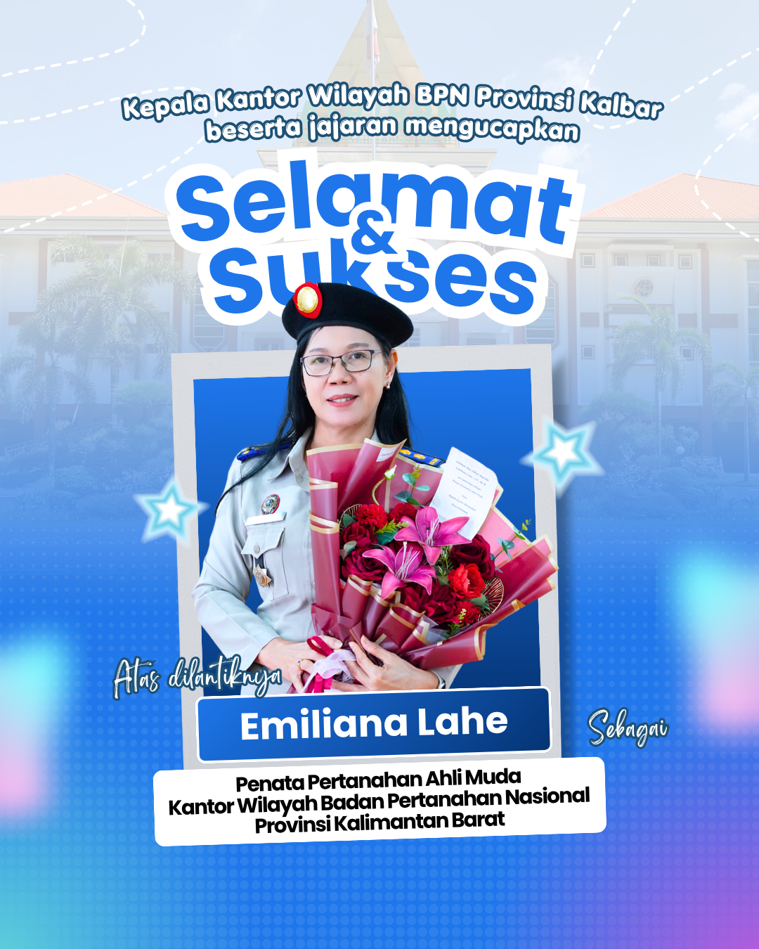 Emiliana Lahe Resmi Dilantik sebagai Penata Pertanahan Ahli Muda