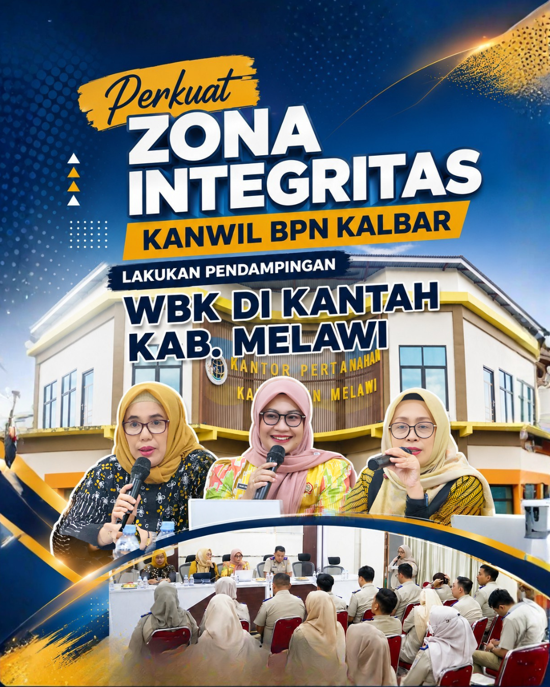 Kanwil BPN Kalbar Dampingi Persiapan Evaluasi Zona Integritas Kantah Kabupaten Melawi