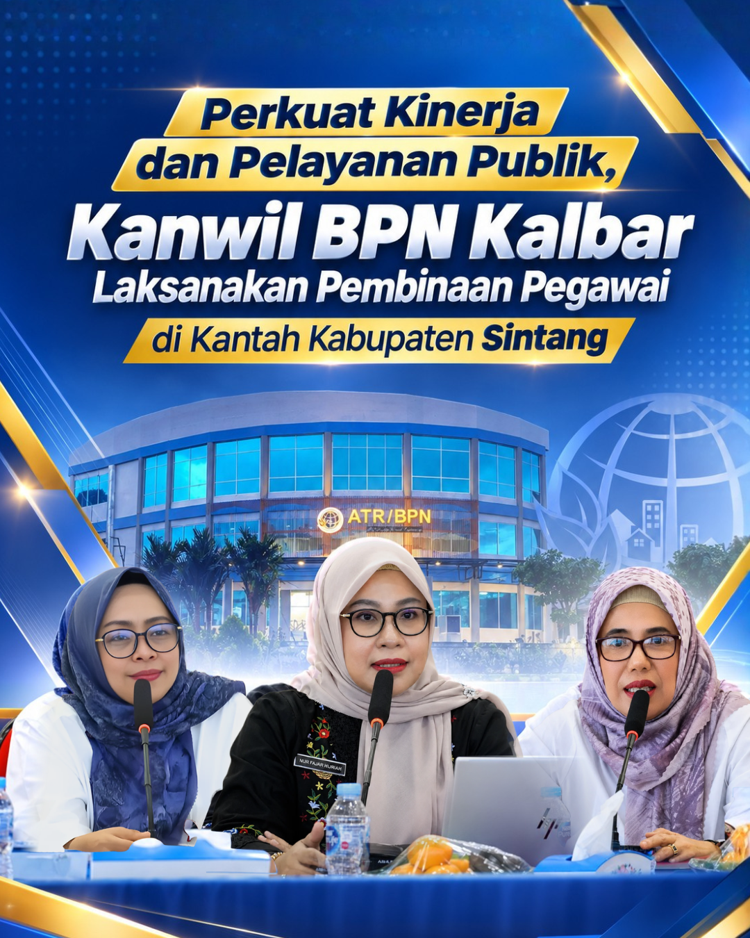Kanwil BPN Kalbar Laksanakan Pembinaan Pegawai dan Dorong Persiapan WTAB 2027 di Kantah Sintang