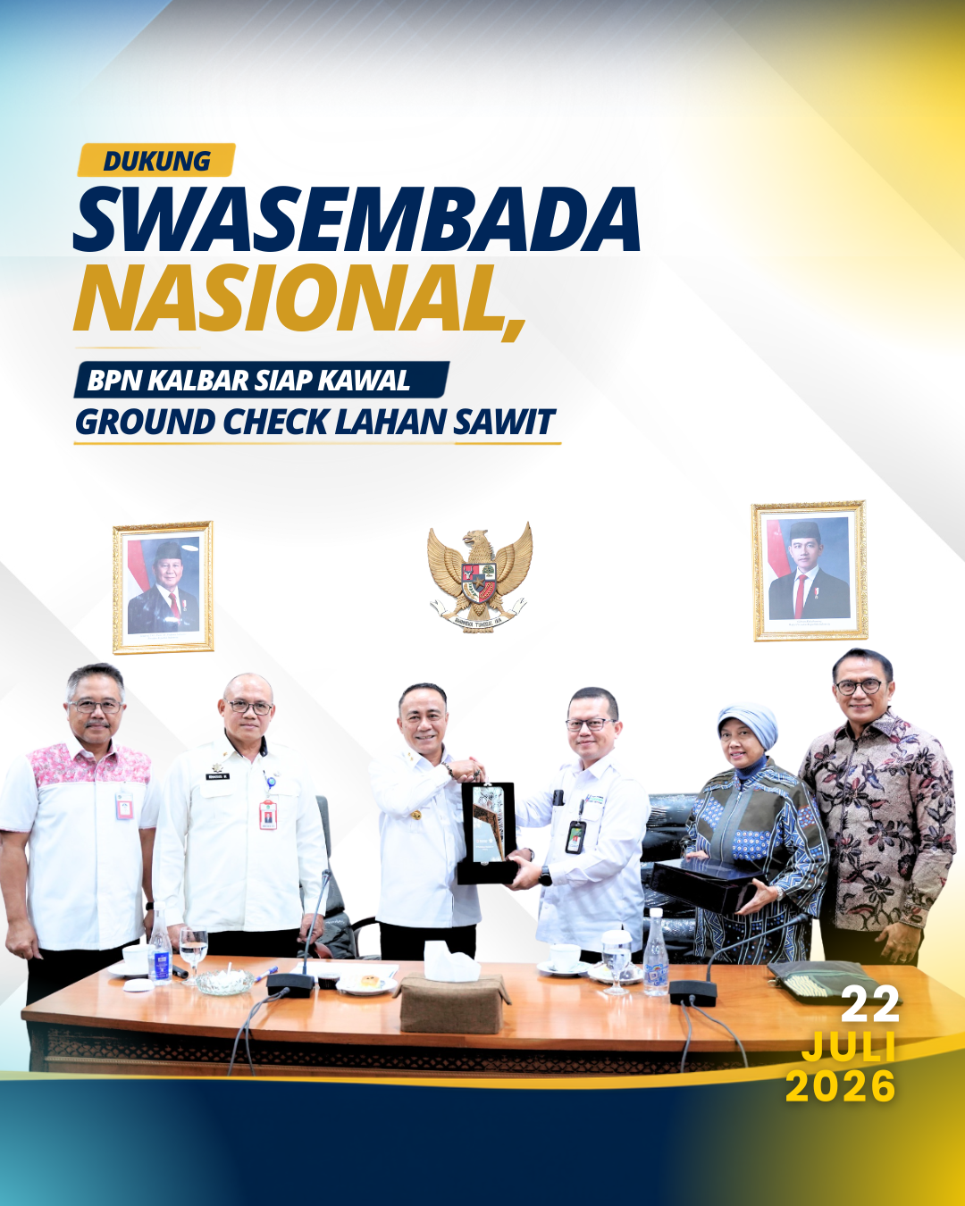Kanwil BPN Kalbar Dukung Persiapan Ground Check Teknis Ekstensifikasi Lahan Kelapa Sawit