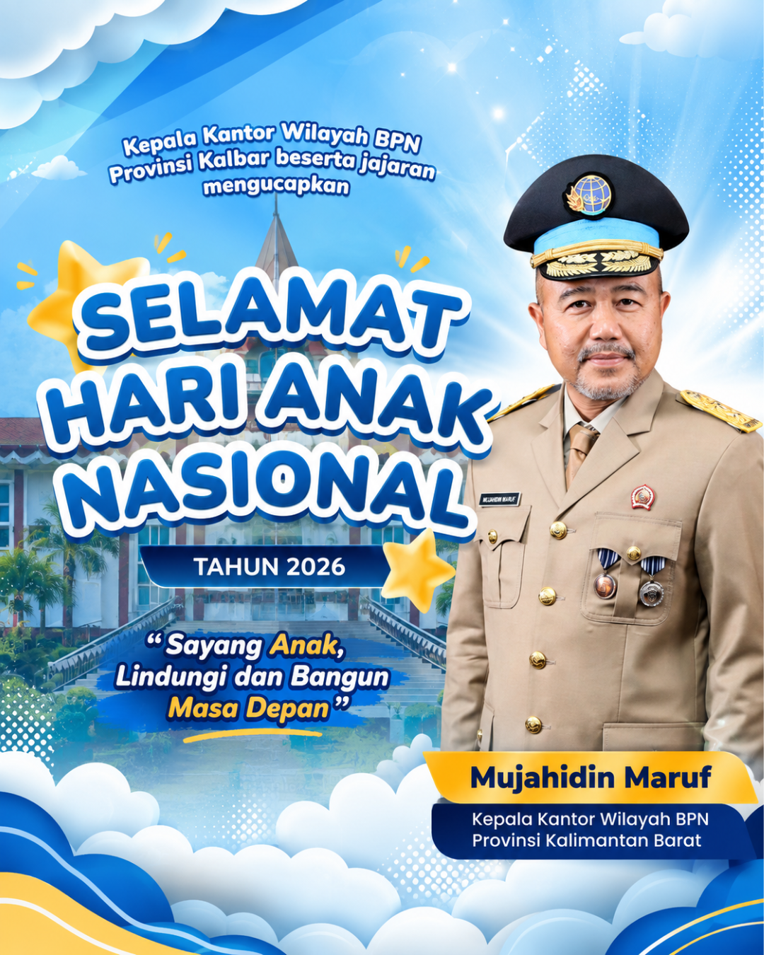 Kanwil BPN Kalbar Peringati Hari Anak Nasional Tahun 2026
