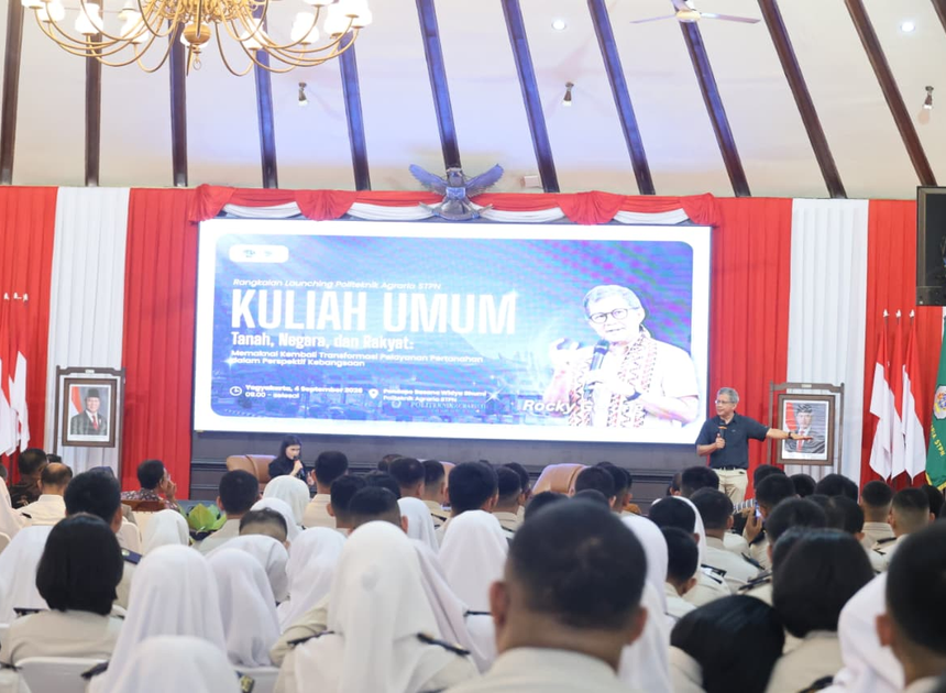 Isi Kuliah Umum di Politeknik Agraria STPN, Rocky Gerung Ingin Taruna/i Pahami Tiga Konsep Pemaknaan Pengelolaan Tanah